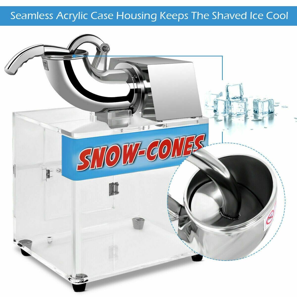 Seamless Acrylic Case Housing Keeps The Shaved Ice Cool

SNOW-CONES