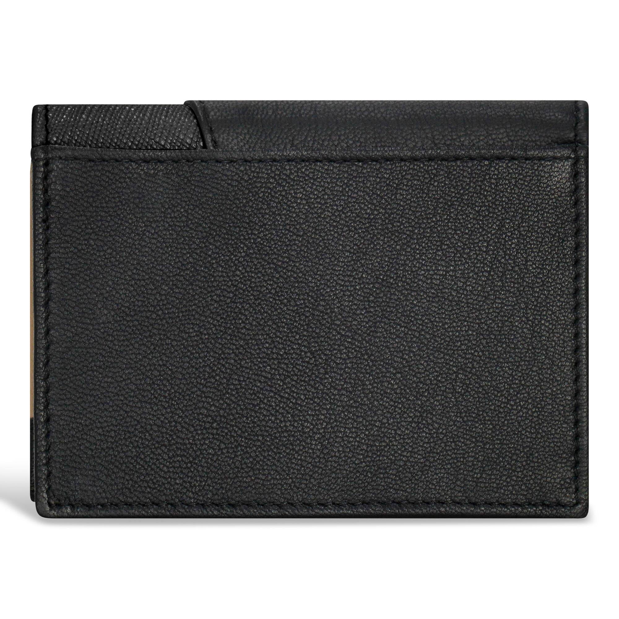 Left. Champs - Iconic Collection Leather Cardholder - BlackBlack.