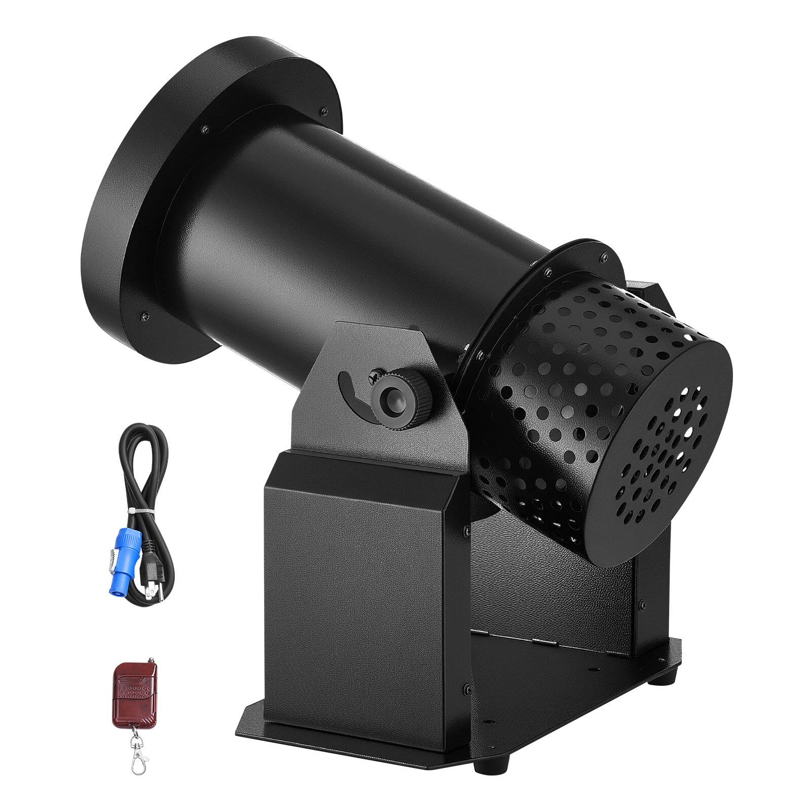 Alt View 5. VEVOR - Electric Confetti Machine with LED Lights,1500W Powerful Output Confetti Cannon Launcher, DMX512,Manual & Remote Control - Black.