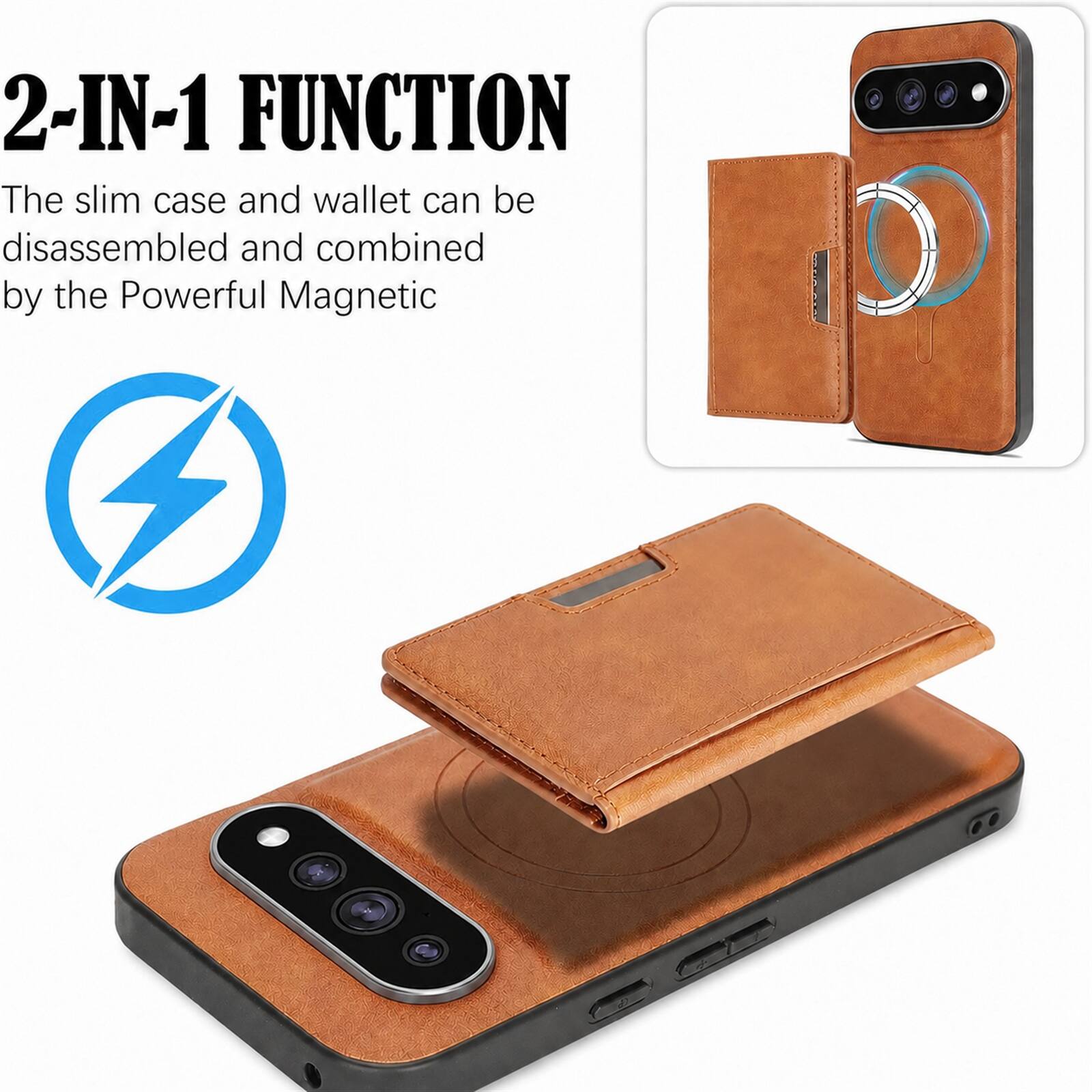 2-IN-1 FUNCTION  
The slim case and wallet can be disassembled and combined by the Powerful Magnetic