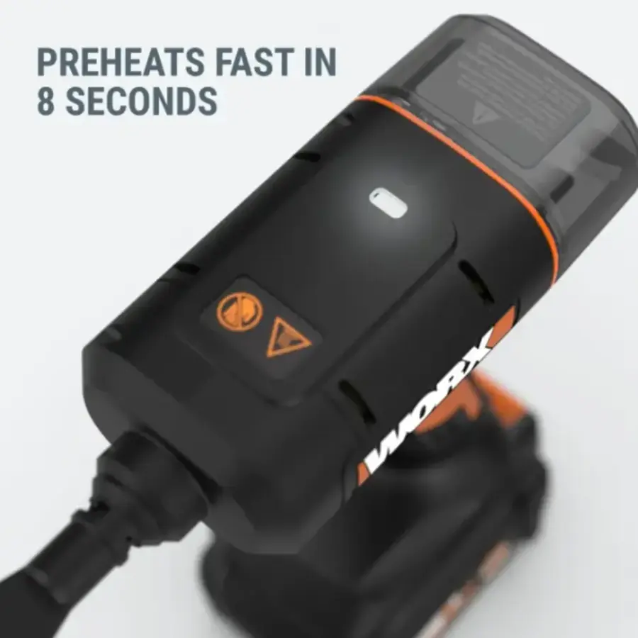 Preheats fast in 8 seconds.