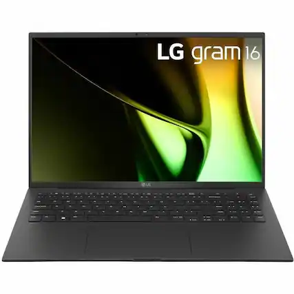 Front. LG - LG gram 16Z90S-V.APC5U1 16" Notebook - WQXGA - 60 Hz - Intel Core Ultra 7 1st Gen 155H - 16 GB - 512 GB PCI Express NVMe - Charcoal Gray.