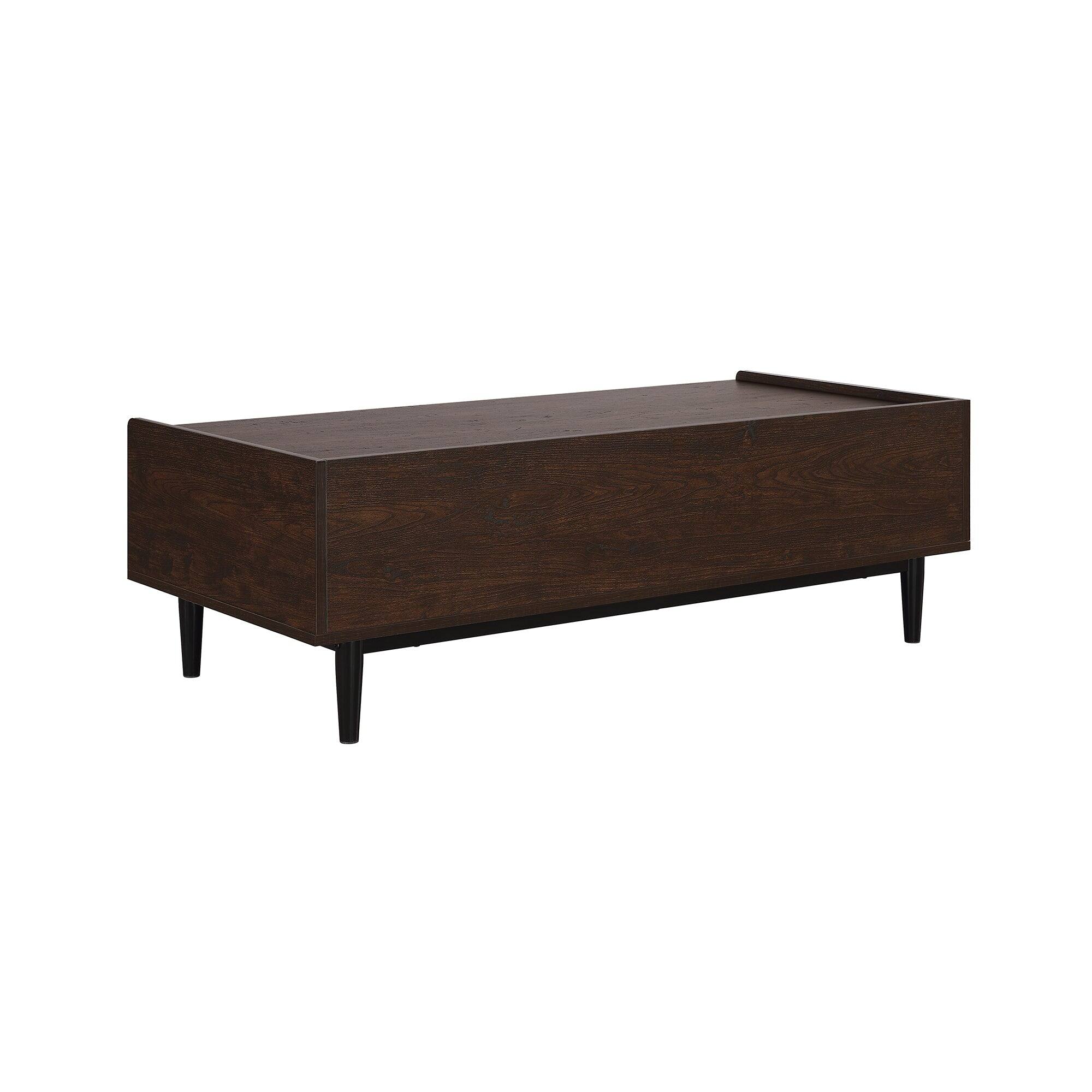Alt View 4. Manhattan Comfort - Duane Mid-Century Modern 47" Coffee Table - Black.