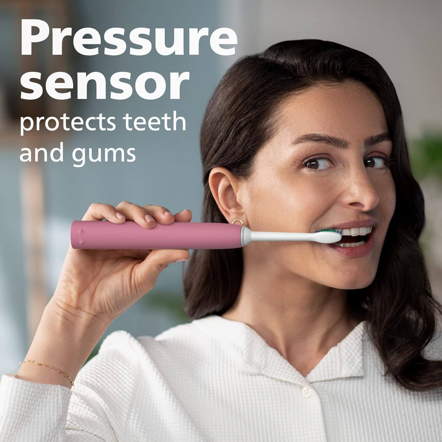Pressure sensor protects teeth and gums