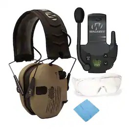 WAO - Walker's Razor Slim Electronic Shooting Hearing Protection Muff Bundle - Brown