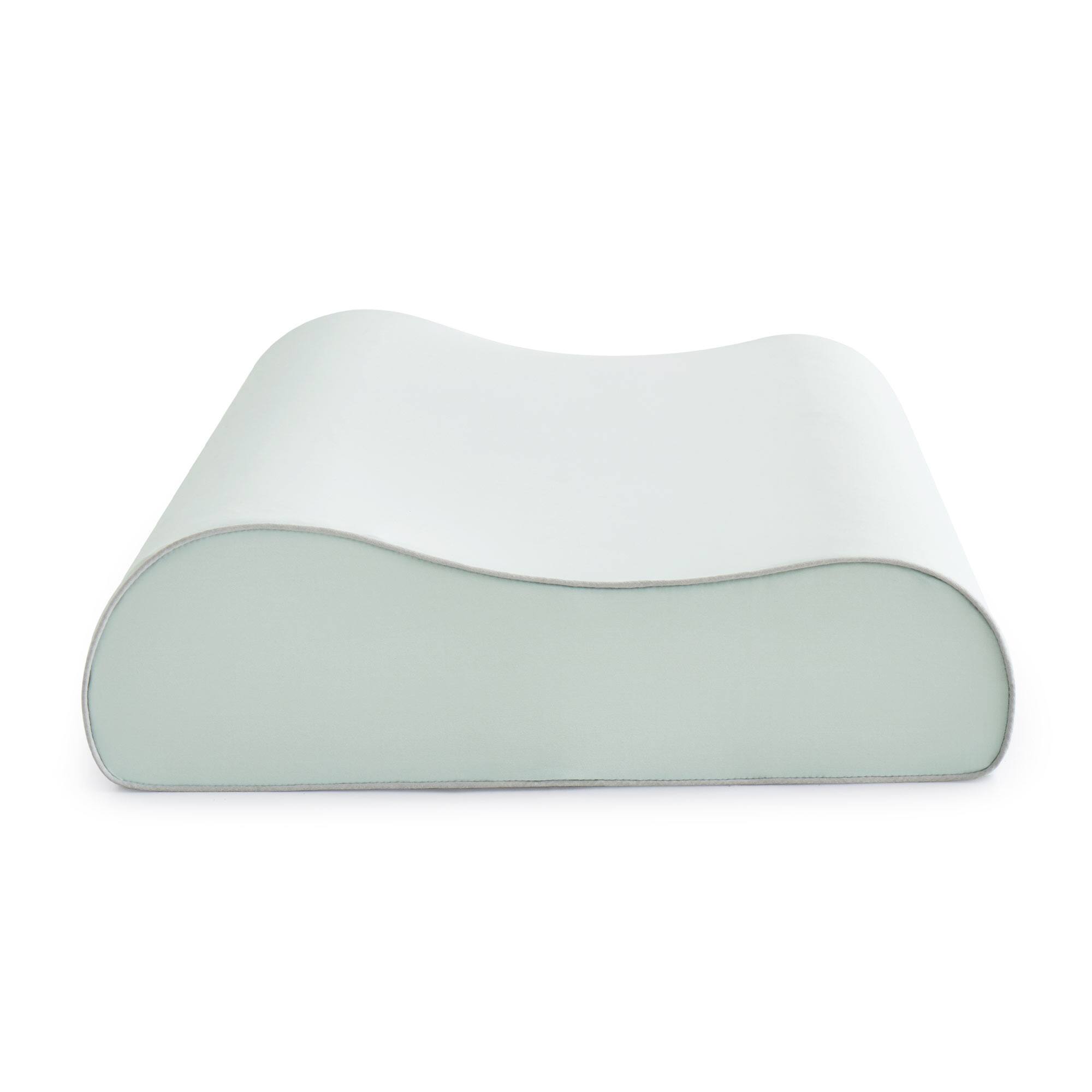 Back. Peace Nest - Peace Nest Single Pack Cooling Ergonomic Contour Memory Foam Pillow with Breathable Removable Cover - Blue.