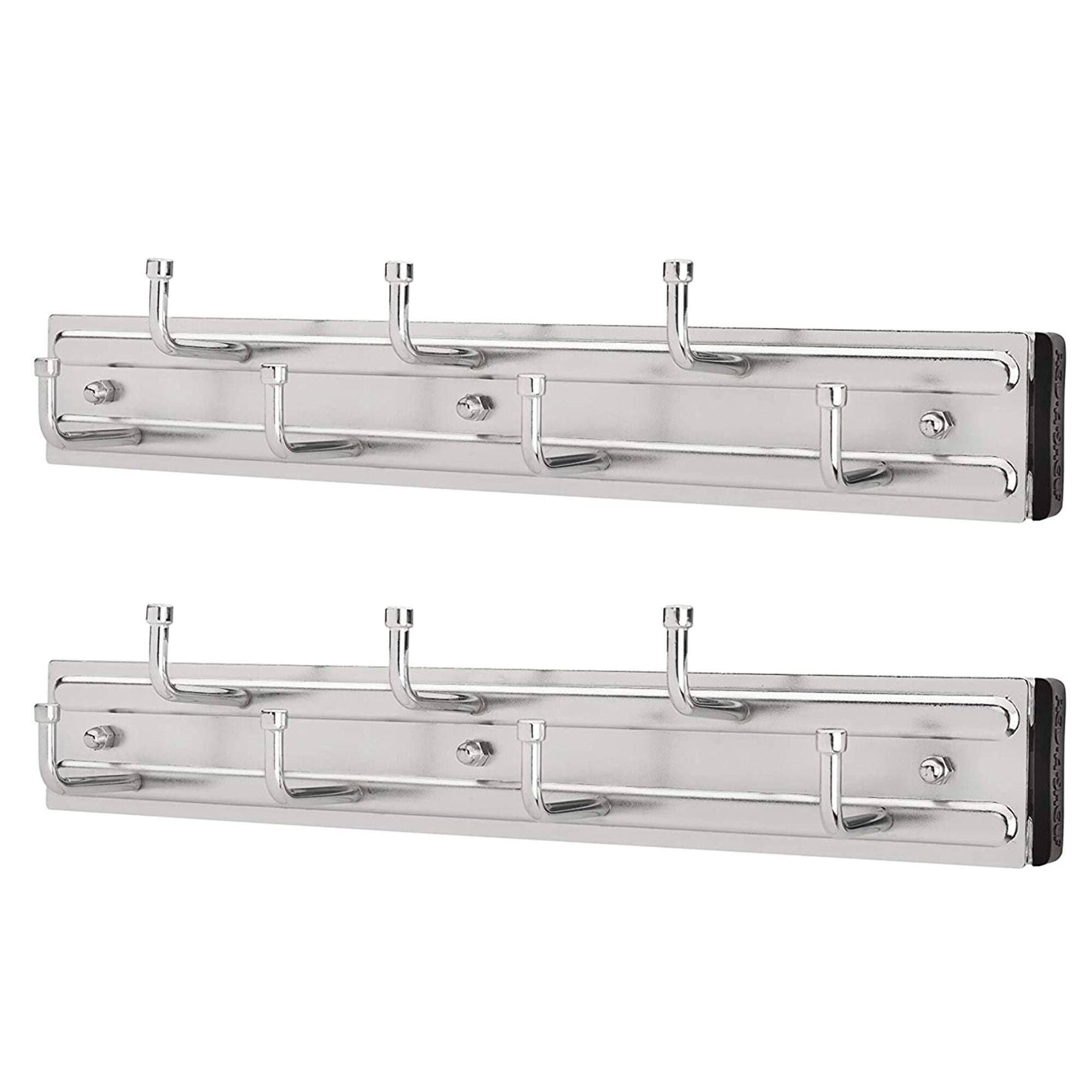 Rev-A-Shelf - Pullout 12 Inch Belt Hanger Organizer, BRC-12CR (2 Pack) - Chrome