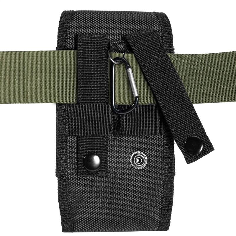 Alt View 3. LUXMO - LUXMO Extra Large Vertical Universal Nylon Phone Pouch with Card Slot - Black - Black.