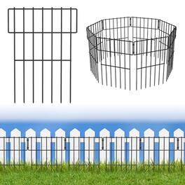 Oumilen - 10Pcs Decorative Garden Fence No Dig Animal Barrier Border Panels for Flower Bed