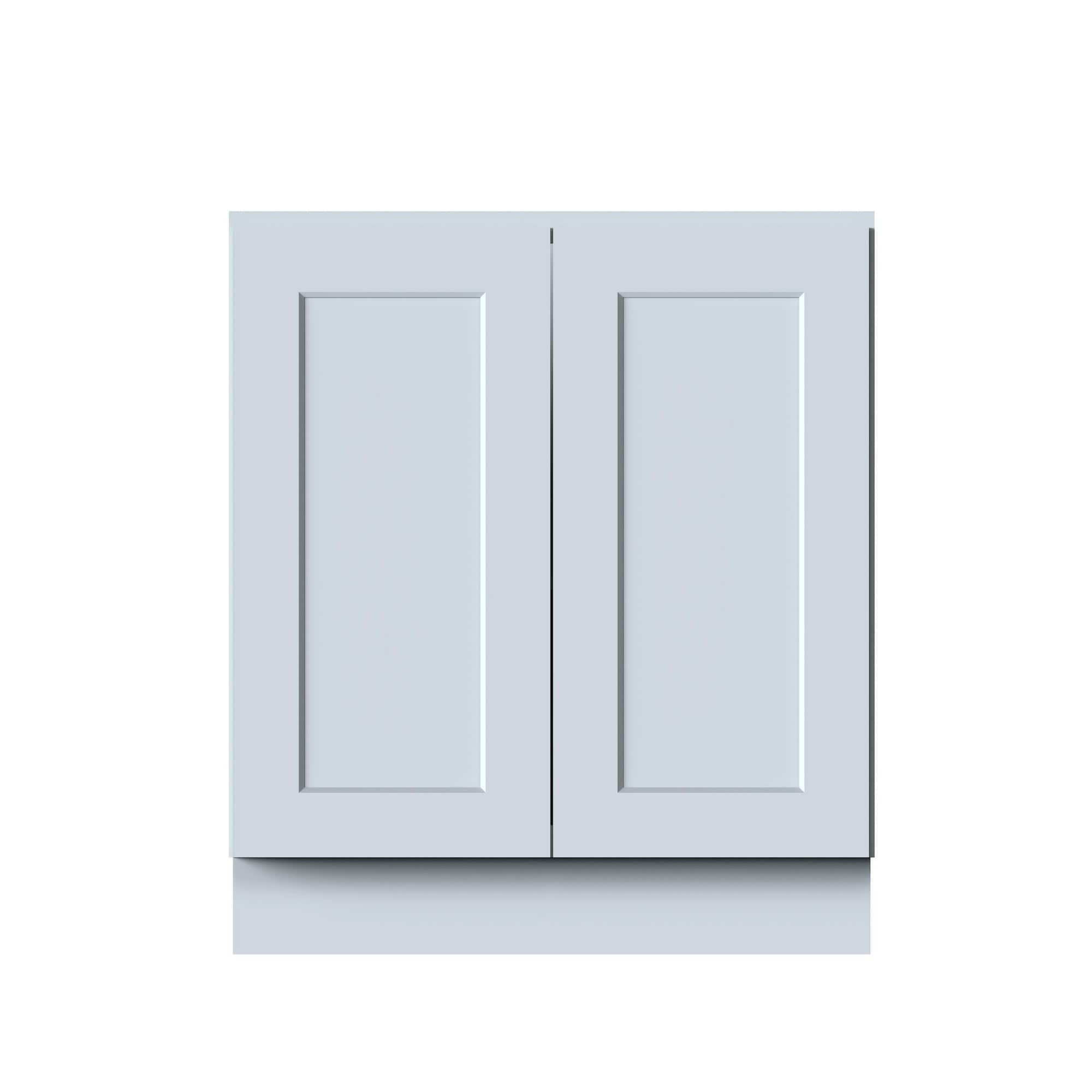 Boyel Living - 30in.W x24in.D x34.5in.H DOVE GREY FULL HEIGHT DOOR BASE CABINET Fully assembled Cabinet With Two HDF Doors - Gray