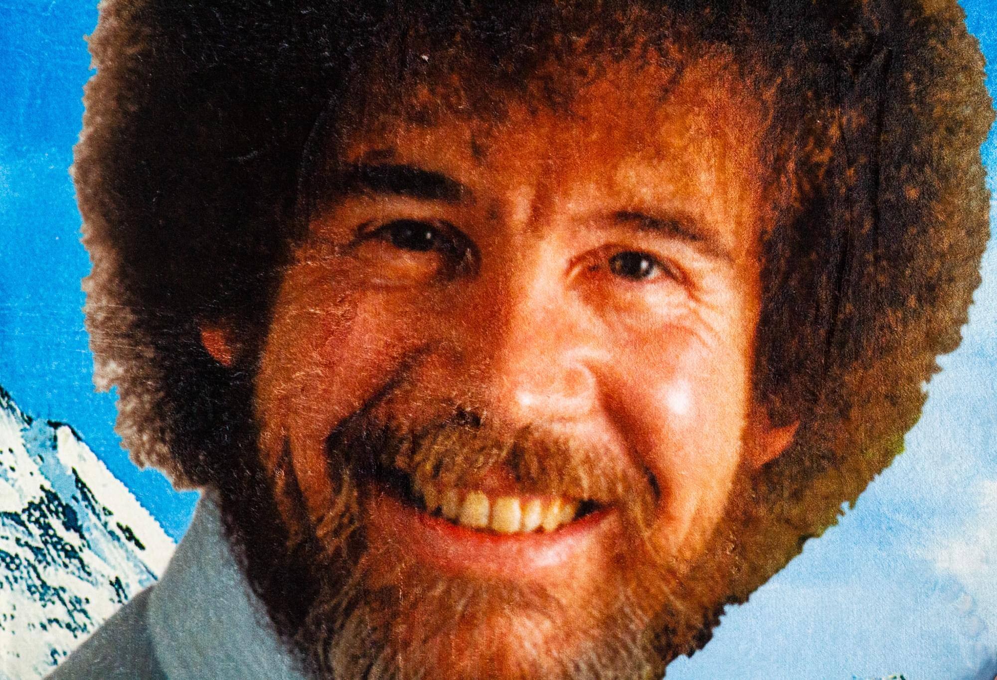 Alt View 2. Surreal Entertainment - Bob Ross Design Soft and Cozy Throw Size Fleece Plush Blanket | 45 x 60 Inches - Blue.