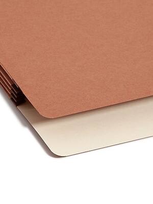 Alt View 4. Smead - SuperTab Recycled Reinforced File Pocket, 3" Expansion, Letter Size, Redrope, 25/Box - Redrope.