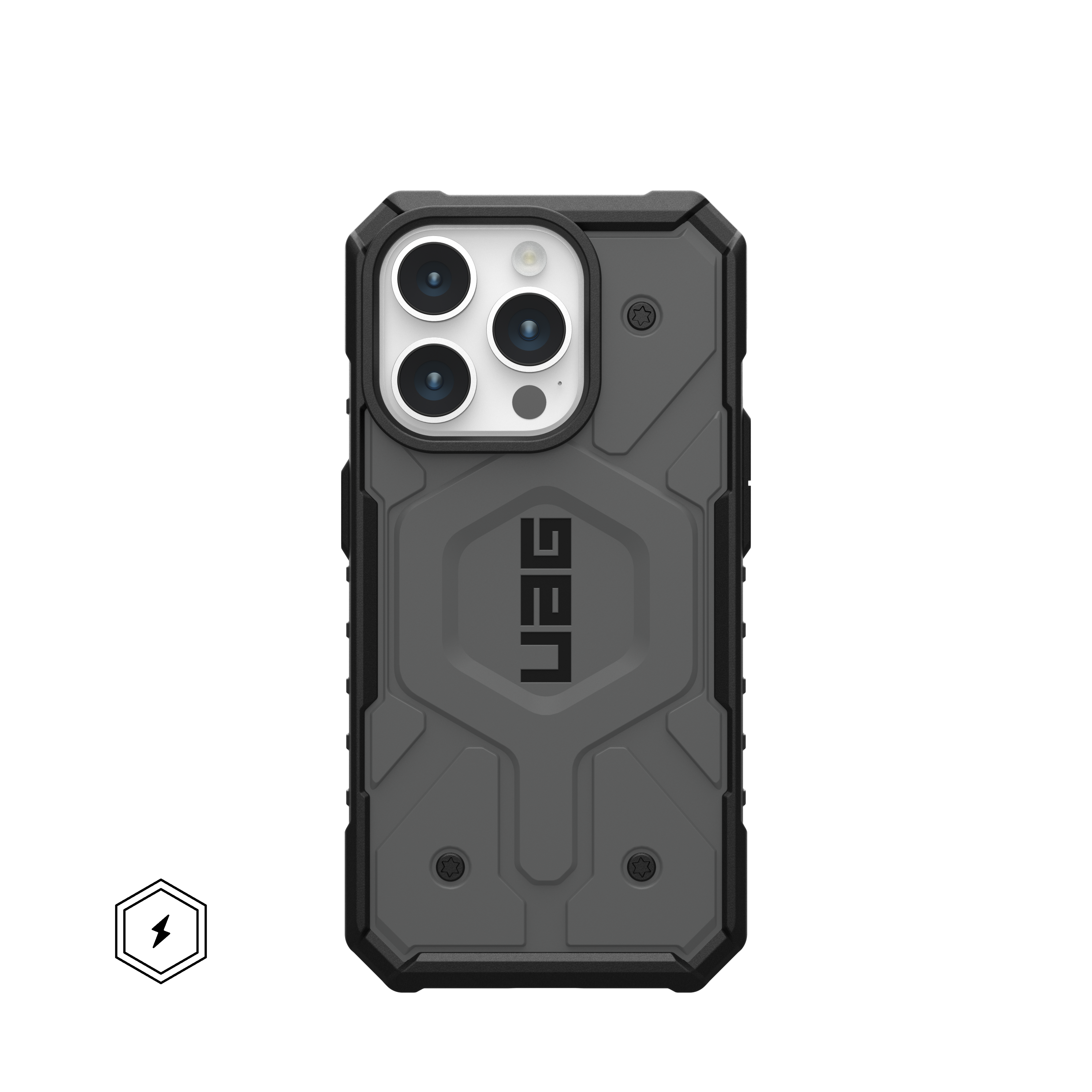 UAG - Pathfinder Series Case with Magsafe for Apple iPhone 15 Pro - Silver - Front_Zoom