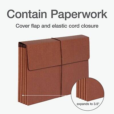 Contain Paperwork  
Cover flap and elastic cord closure  
expands to 3.5"