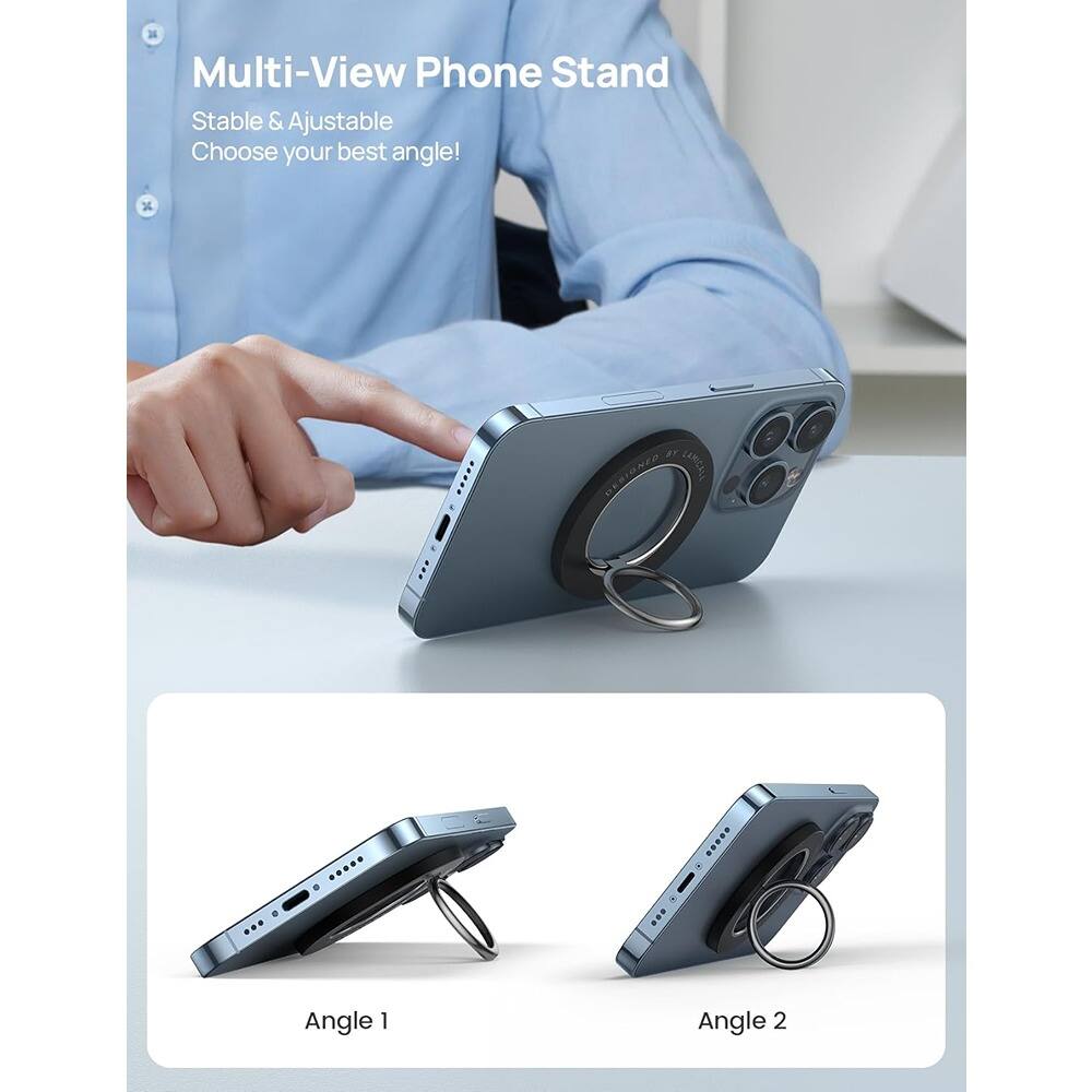 Multi-View Phone Stand  
Stable & Adjustable  
Choose your best angle!  

Angle 1  
Angle 2