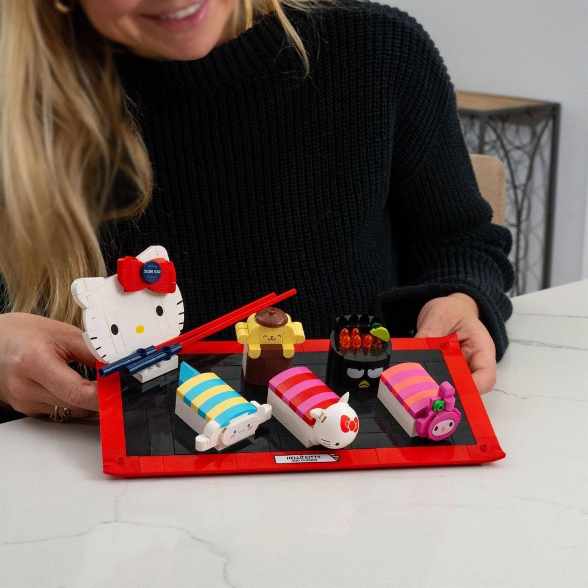Alt View 4. Brickcraft - Sanrio Hello Kitty Sushi Platter 383-Piece Building Set - Multi-Colored.
