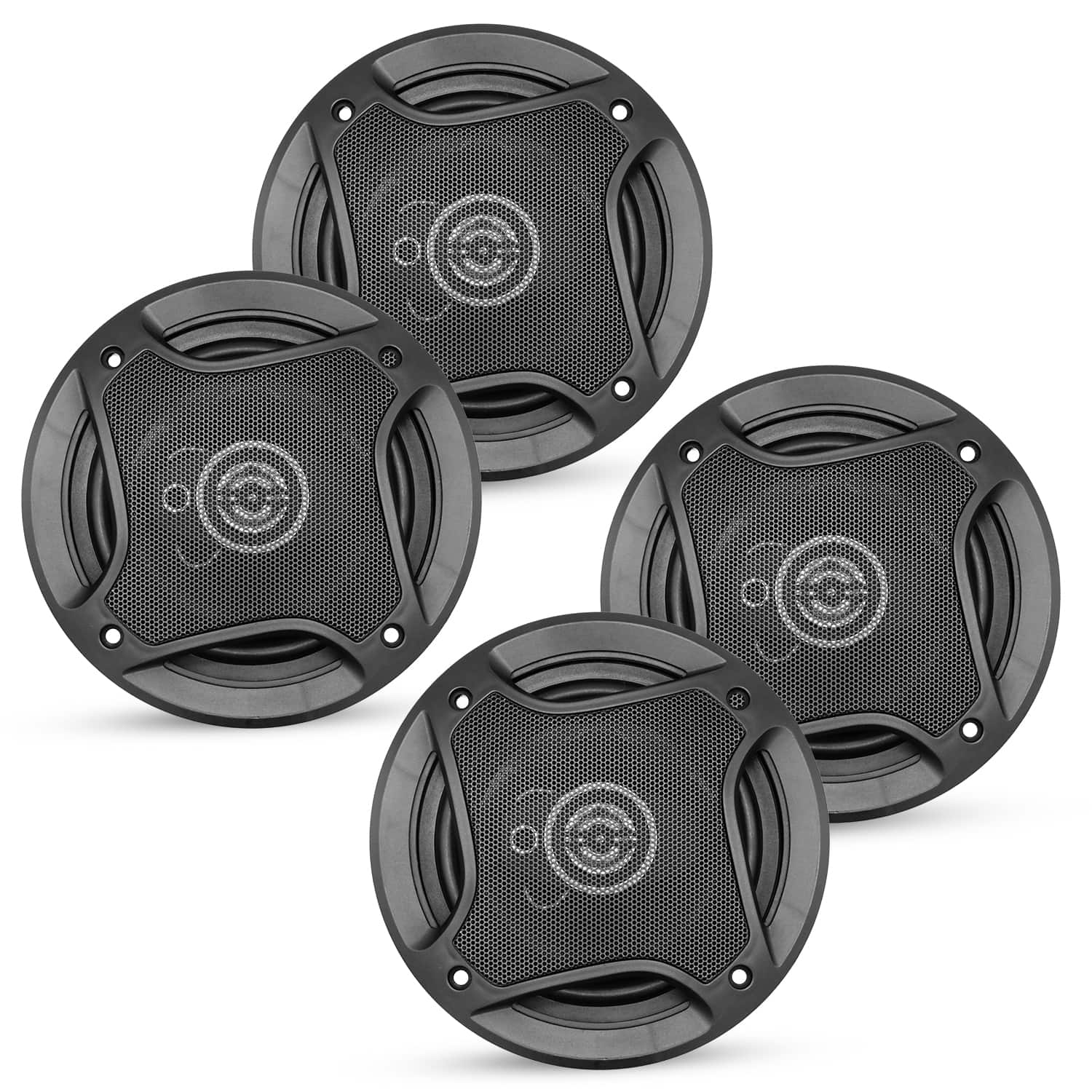 5 CORE - 5Core Coaxial Car Door Speakers 5” 4Pcs 350W 4Ohm 2 Way Component Subwoofer Audio w Super Tweeter - Black