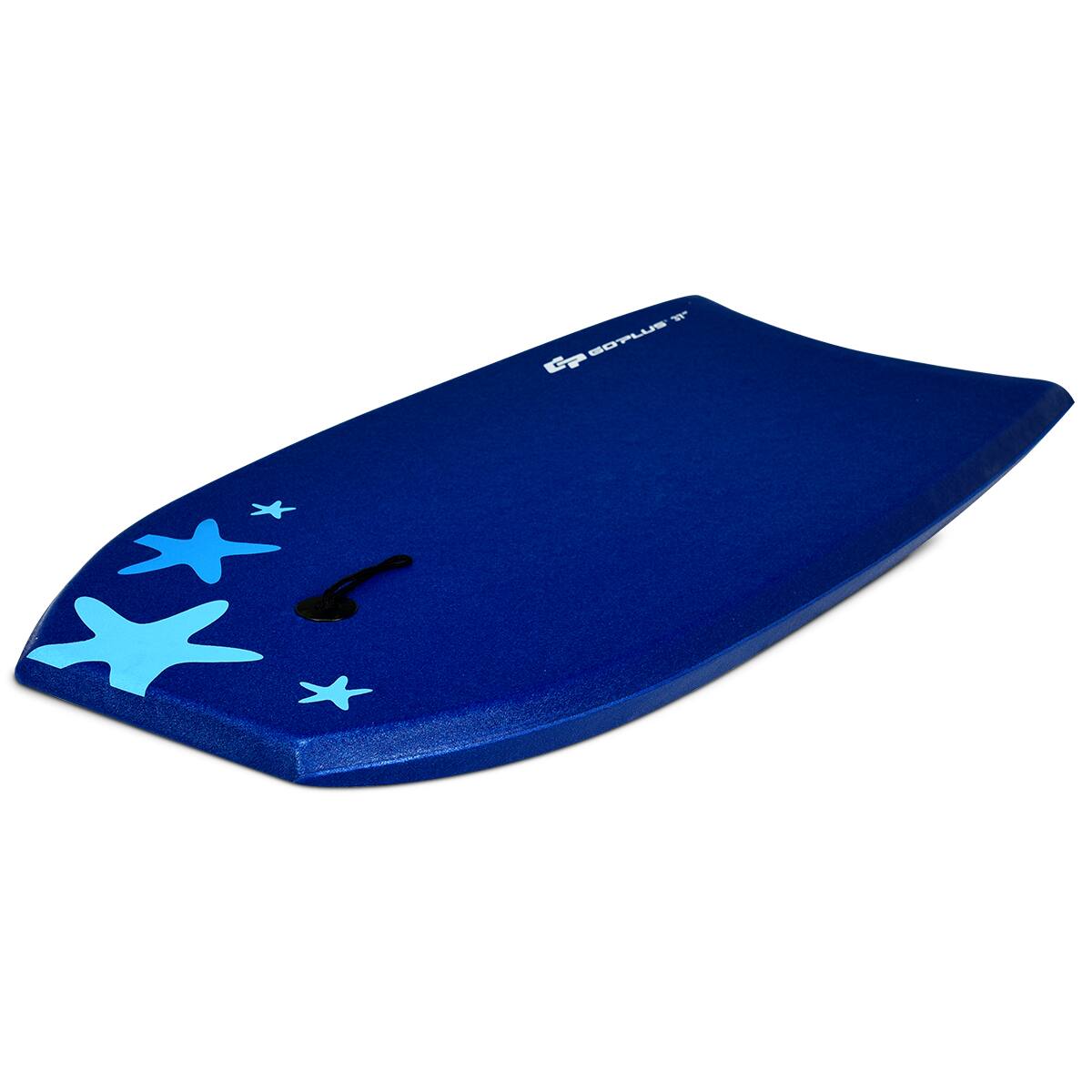 Alt View 1. GOPLUS - Goplus 33" Lightweight Super Bodyboard Surfing W/Leash EPS Core Boarding IXPE Starfish - Blue.