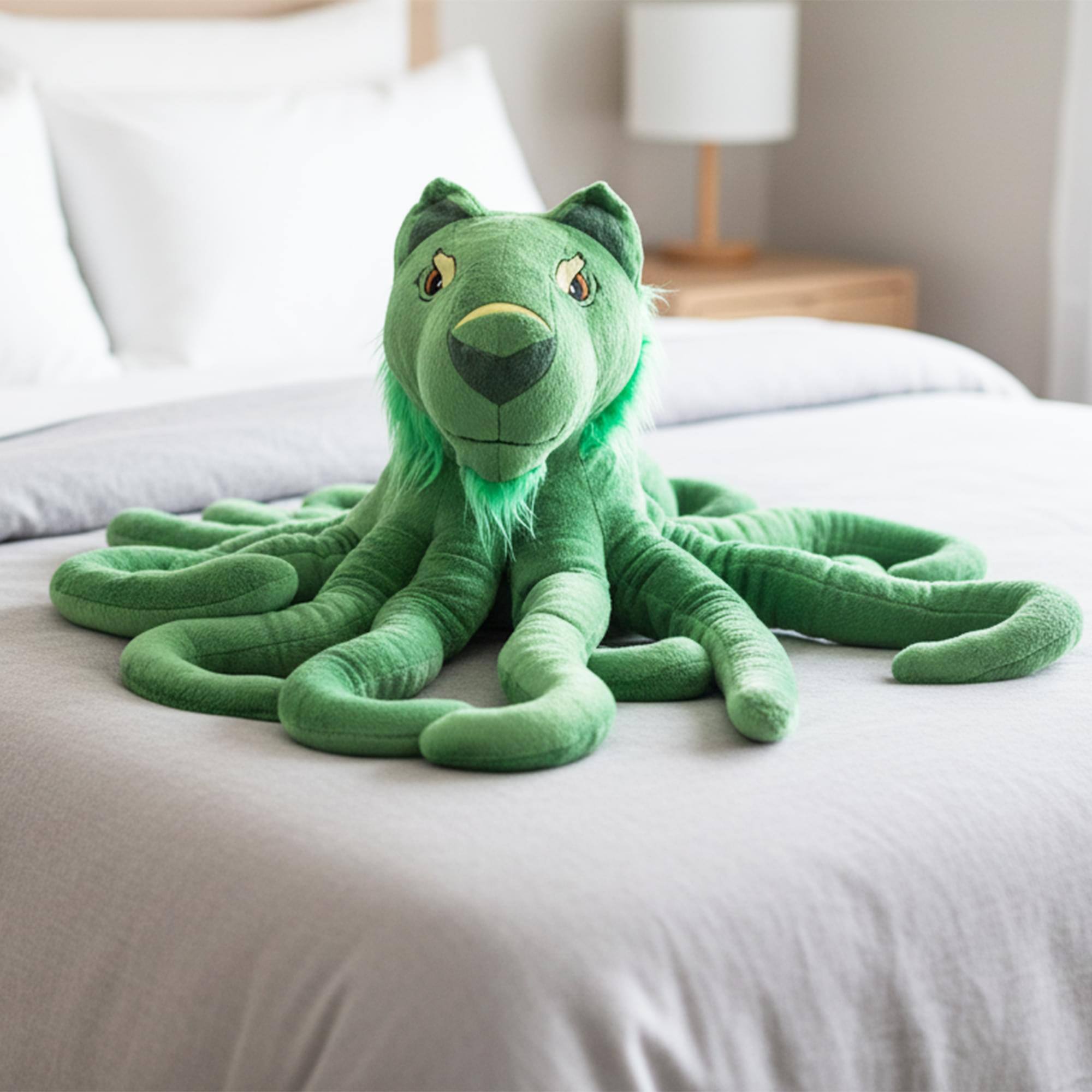 Alt View 10. Tentacle Kitty - Tentacle Kitty Series Cat Guru Plush Collectible | Measures 28 Inches Long - Green.