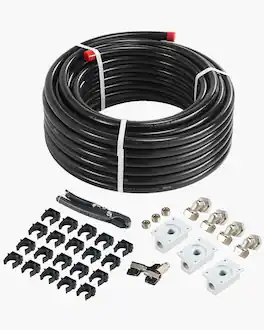 VEVOR - Air Compressor Line Kit, 100FT x 3/4", HDPE-Aluminum Compressed Air Piping System, Leak-Proof, Pressure-Resistant - Black