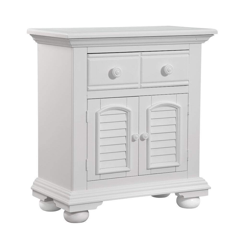 Alt View 1. American Woodcrafters - Cottage Traditions Nightstand - White Cottage - White.