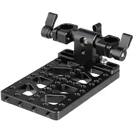 CAMVATE - Battery Backboard Cheese Plate, 360deg. Swivel 15mm Rod Clamp