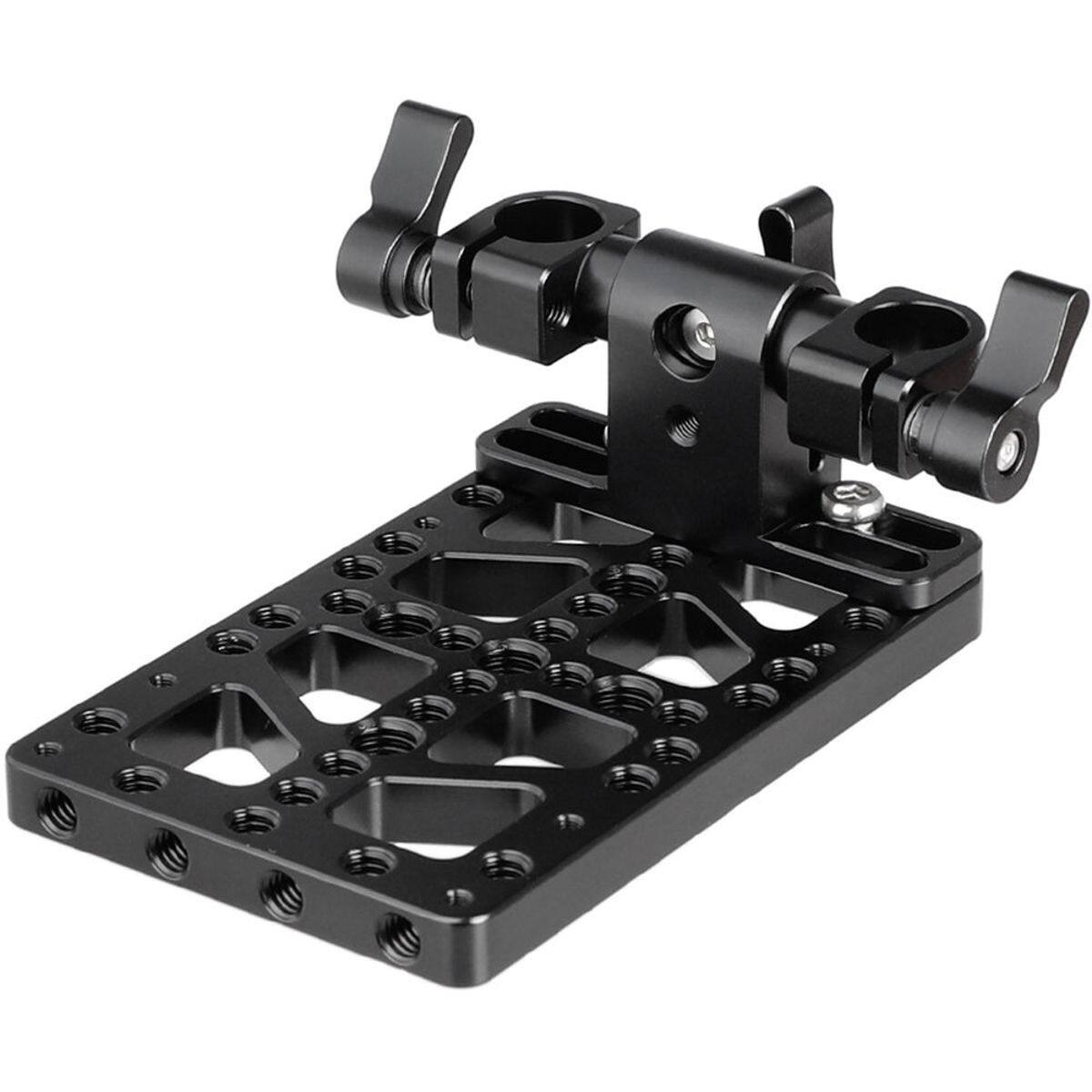 CAMVATE - Battery Backboard Cheese Plate, 360deg. Swivel 15mm Rod Clamp
