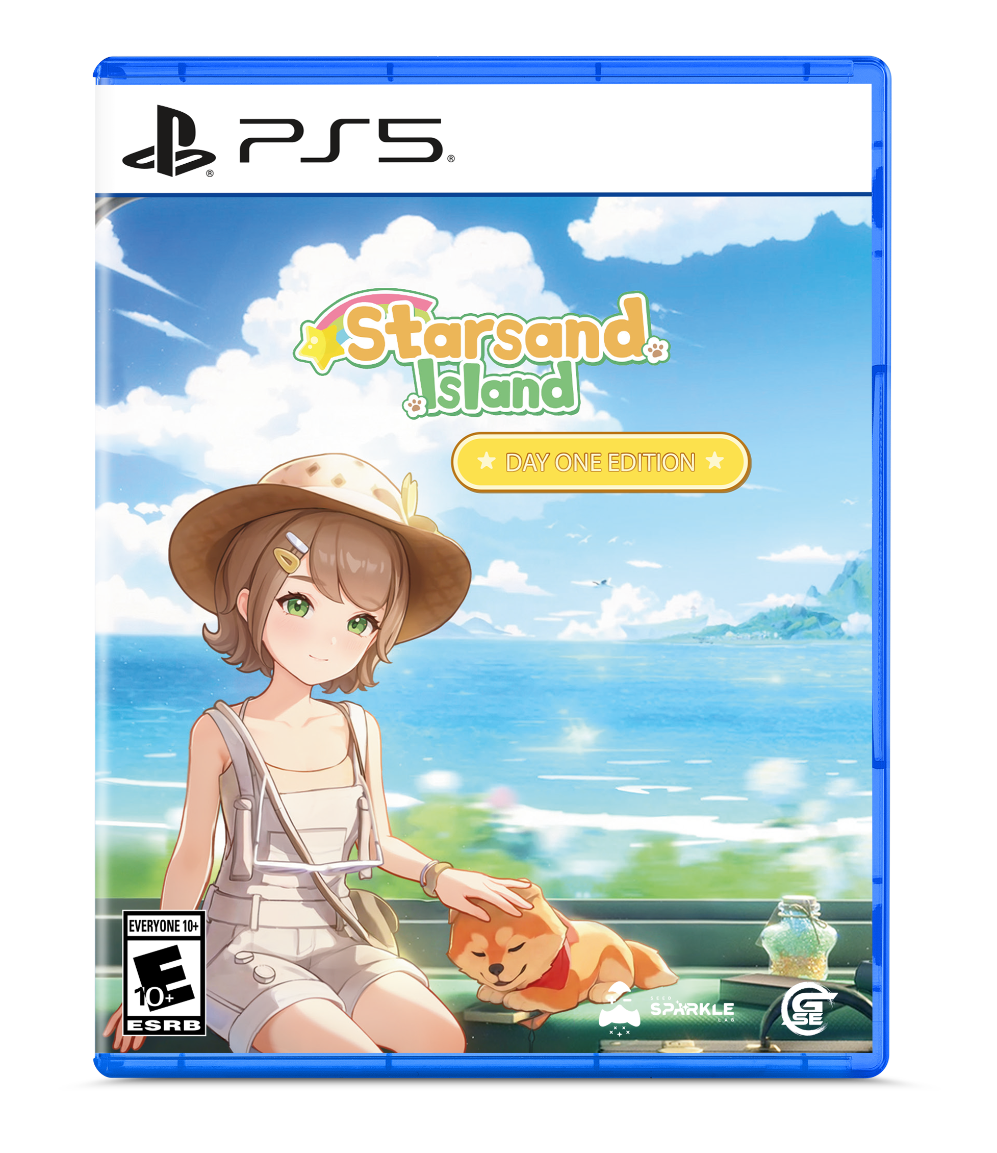 PS5  
Starsand Island  
DAY ONE EDITION  
EVERYONE 10+ ESRB  
SPARKLE COME  
SE - E10+ (Everyone 10+)
