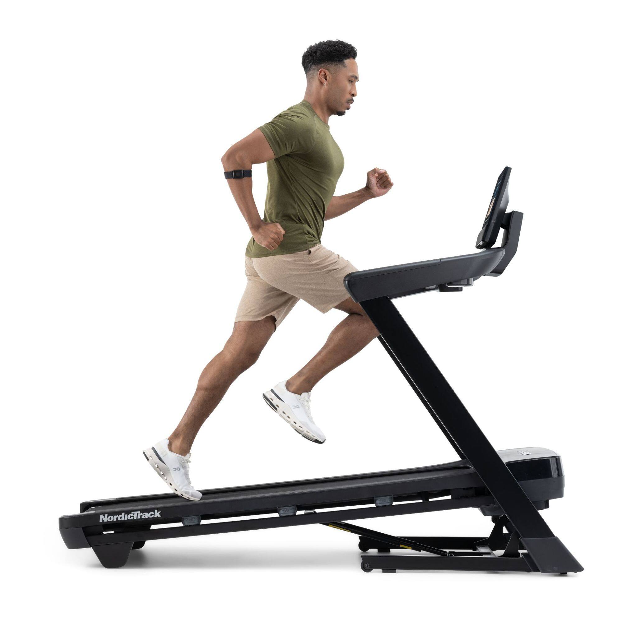 Alt View 8. NordicTrack - NordicTrack T Series 10 Treadmill with 10" Tilting Touchscreen and Compact Design - Black.