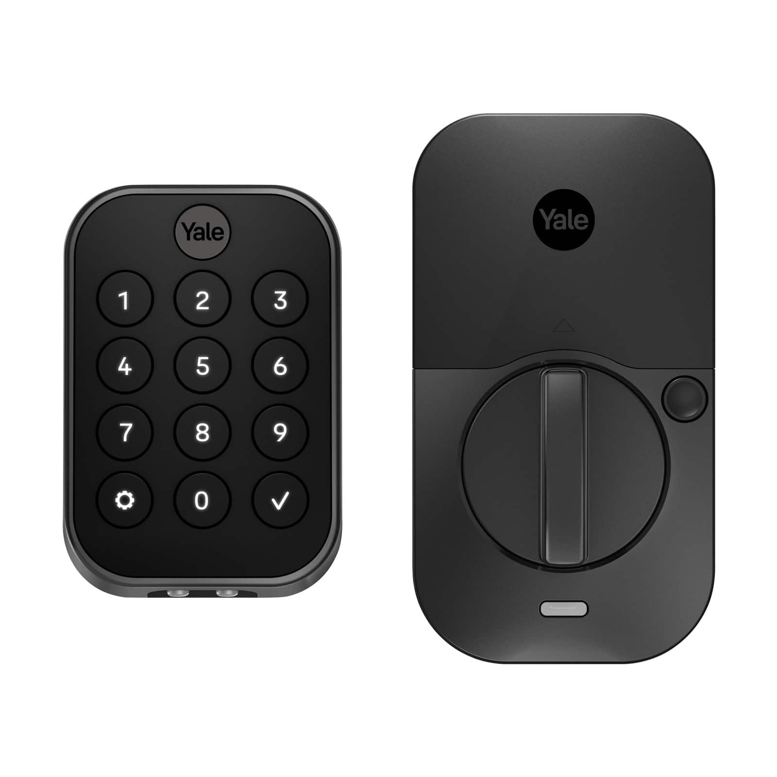 Yale - Assure Lock 2 - Smart Lock Keyless Bluetooth Deadbolt with Push Button Keypad Access - Black Suede - Front_Zoom