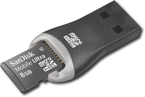 Angle Standard. SanDisk - 8GB Mobile Ultra microSDHC Memory Card.