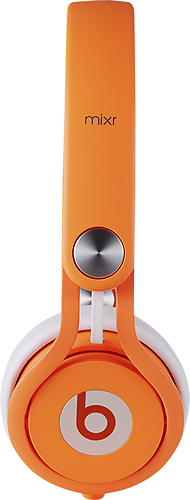 orange headphones beats