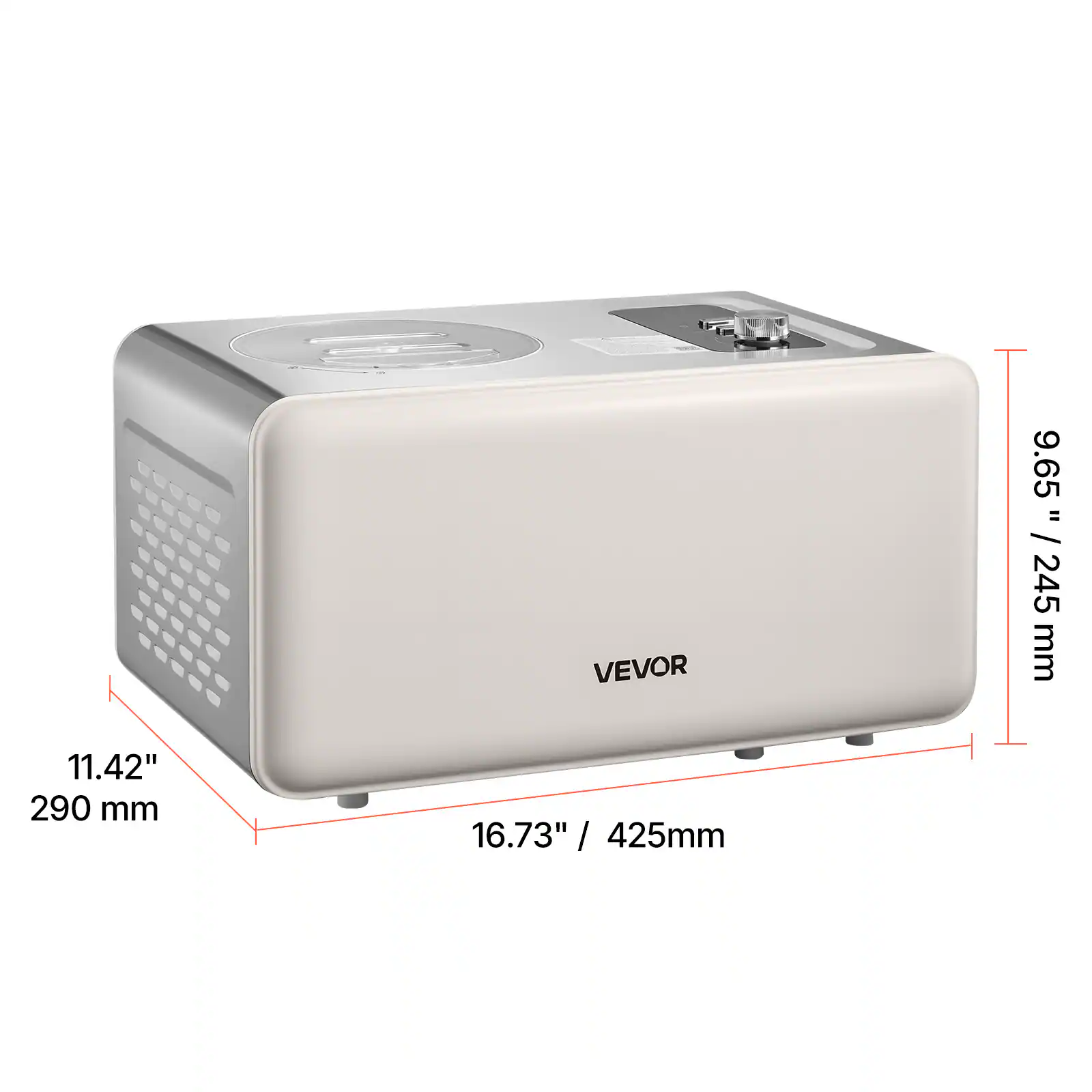 VEVOR  
9.65" / 245 mm  
11.42" / 290 mm  
16.73" / 425 mm