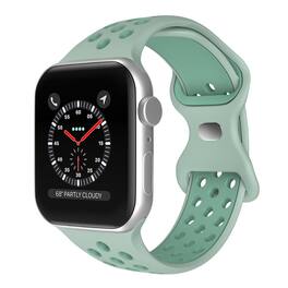 StrapsCo - ColorBlock Active Strap Silicone Rubber Watch Band For Apple Watch - 40mm/41mm/42mm (Medium-Long) - Mint