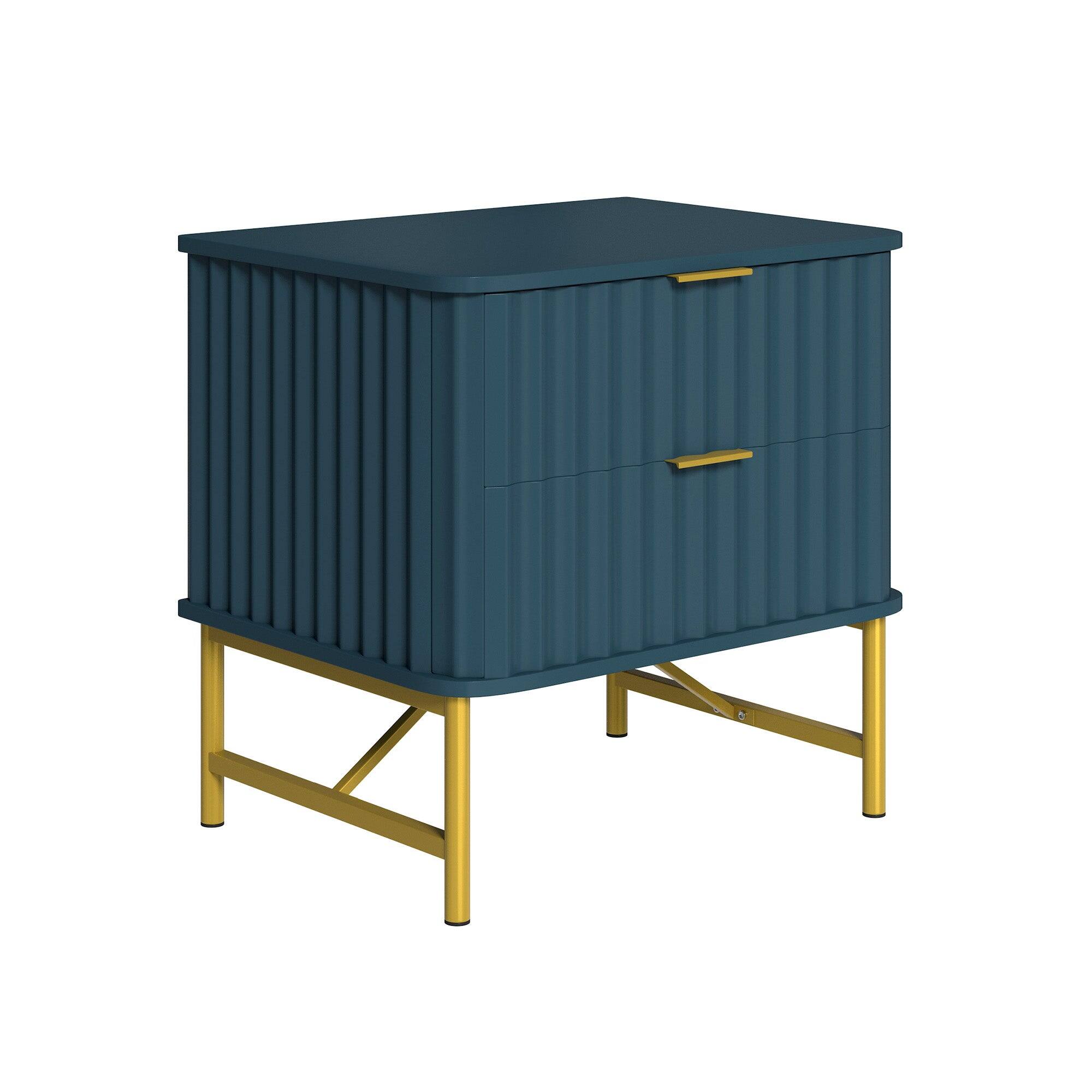 Alt View 7. Boyel Living - 19.69 in. H Nightstand Bedroom Storage Cabinet in Green with 2 Drawers - Green.