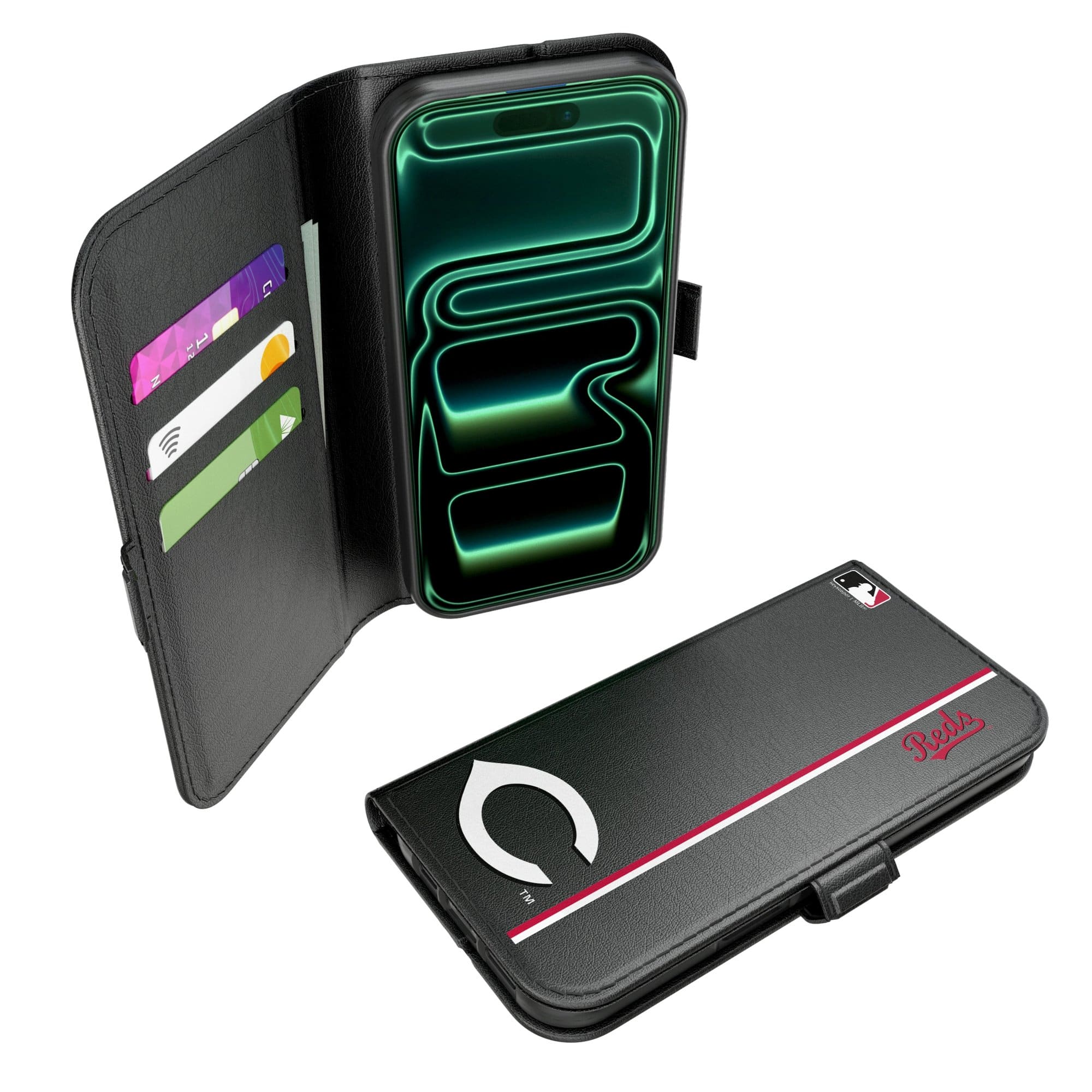 Keyscaper - MLB - Cincinnati Reds iPhone Folio 2.0 Case - 17 Pro Max - Black price history on PriceWatchPro