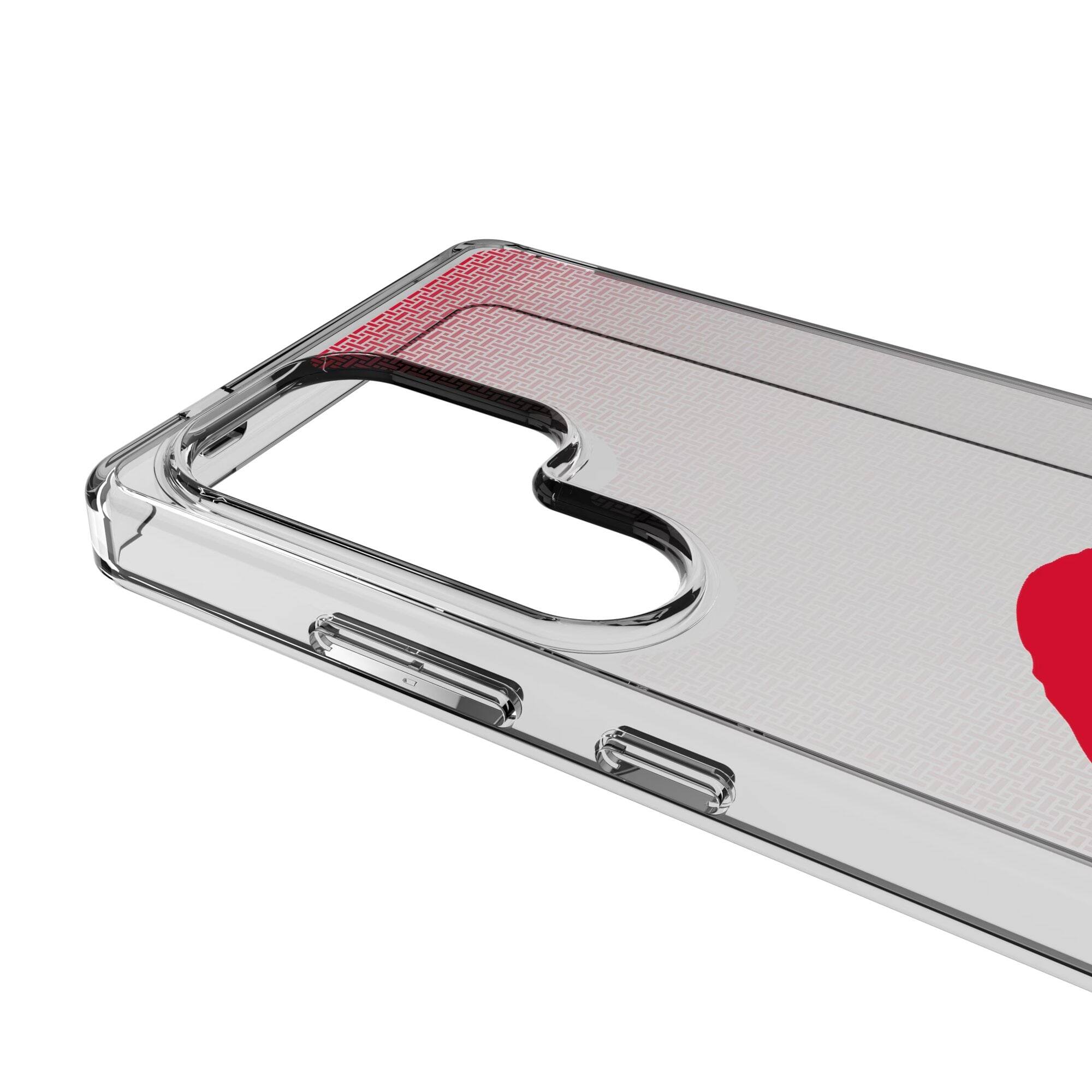 Alt View 2. Keyscaper - Buffalo Bills Linen Logo Galaxy Clear Case - S23 Ultra - Multicolor.