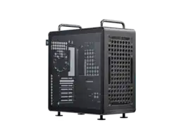 Cooler Master - QUBE 540 ATX Mid-Tower Case, 415mm GPU Clearance, Tempered Glass, Modular Design - Stardust Iron - Stardust Iron