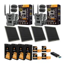 Spypoint - FLEX-DARK GPS-Enabled Cellular Trail Camera with Solar Panel and Accs