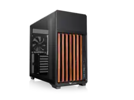 Thermaltake - TR300 WS Mid Tower ATX Case with Wood Trim - Black