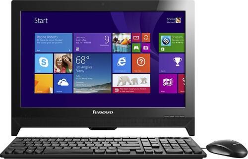 Front Standard. Lenovo - Geek Squad Certified Refurbished 19.5" All-In-One - Intel Celeron - 4GB Memory - 500GB HDD.