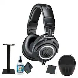 Audio-Technica - ATH-M50x Professional Studio Monitor Headphones, Headphone stand