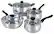 Angle. Oster - Rametto 8-Piece Cookware Set - Stainless-Steel.