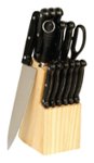 Angle Zoom. Gibson - Trivoli 15-Piece Knife Set - Black.