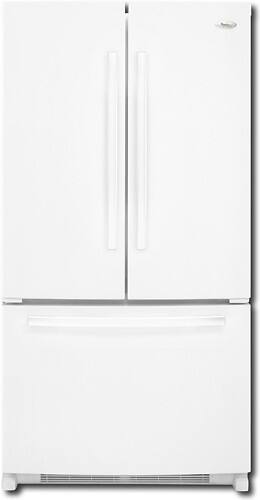 Front Standard. Whirlpool - 24.8 Cu. Ft. French Door Refrigerator - White.