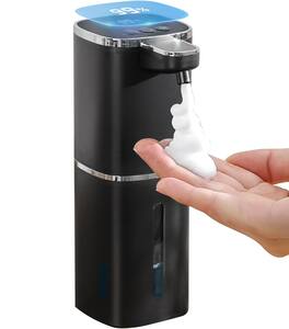 FINEAK - 9-Level IPX5 Waterproof Soap Dispenser 400mL Wall/Tabletop - Black