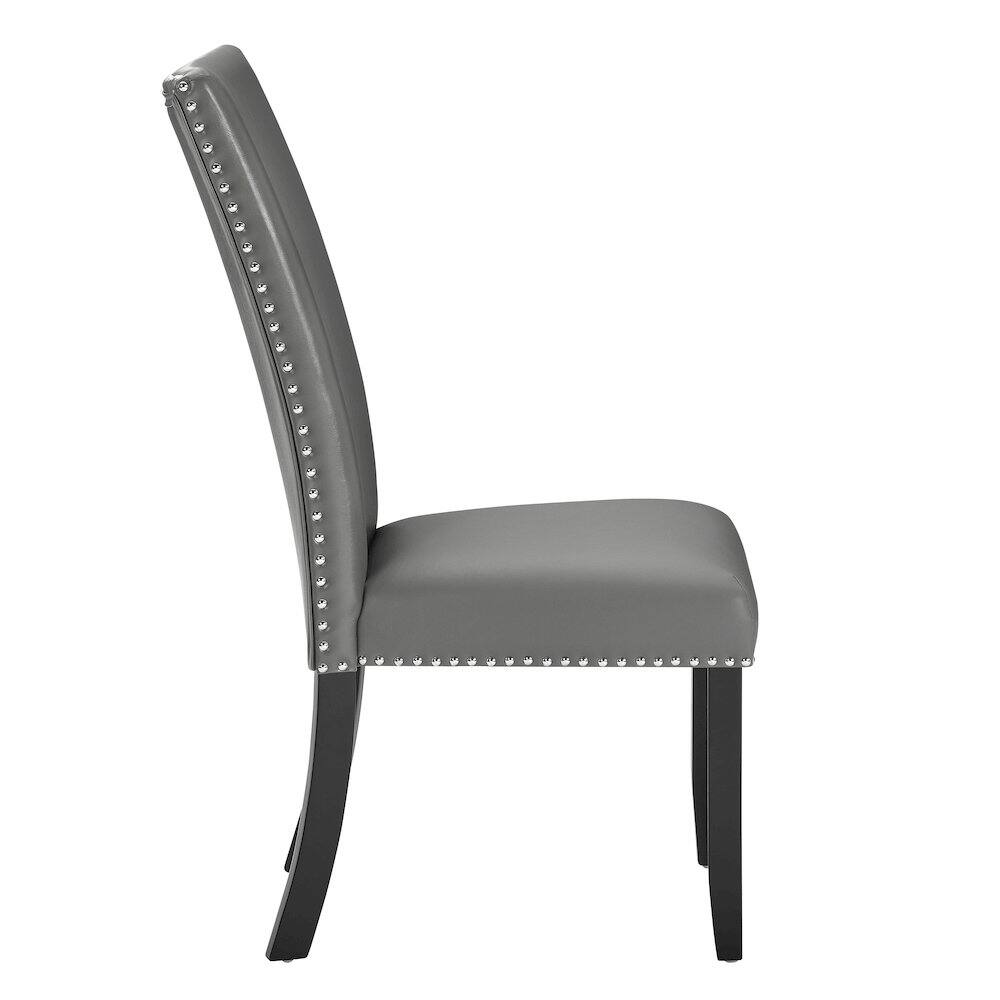 Angle. New Classic Furniture - Lyra Wood Dining Chair in Gray (Set of 4) - Gray.