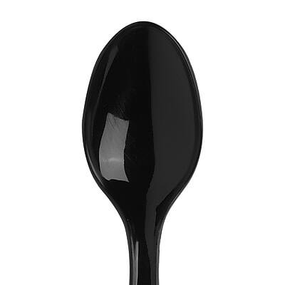 Alt View 4. Dixie - Individually Wrapped Plastic Teaspoon, Heavy-Weight, 1000/Carton - Black.