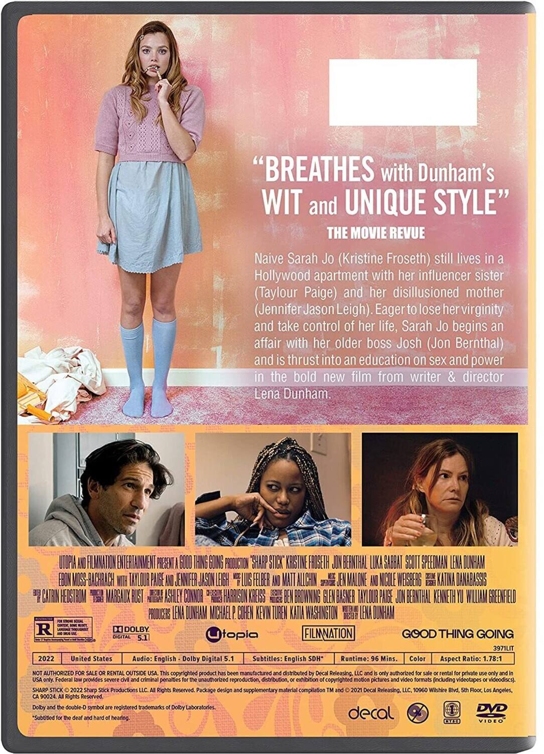 Alt View 1. Sharp Stick   - DVD.