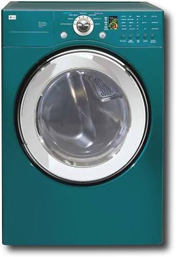 Front Standard. LG - 7.3 Cu. Ft. 7-Cycle Extra-Large Capacity Electric Dryer - Bahama Blue.